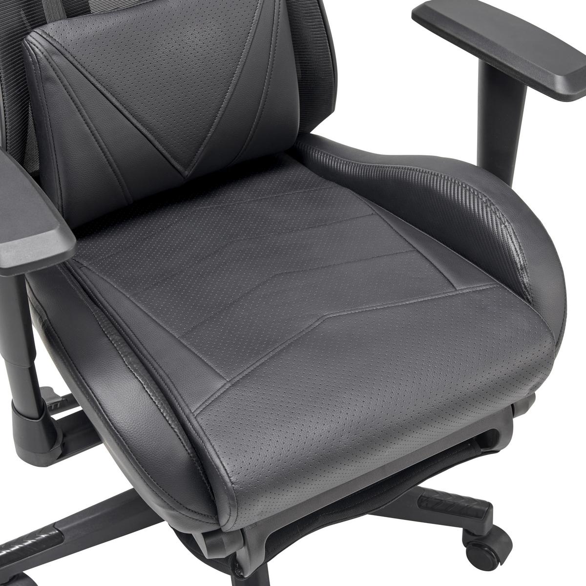Gamingstuhl Sorrent - Schwarz, LIFESTYLE, Holz/Kunststoff (70/122-130/61.5cm) - MID.YOU