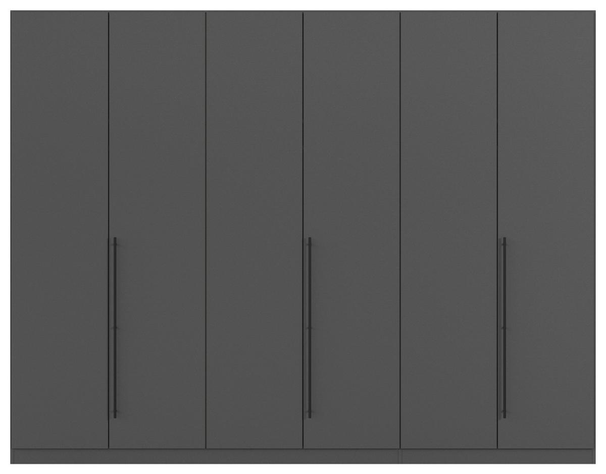 Kleiderschrank Safari B: 271 cm - Grau, KONVENTIONELL, Holzwerkstoff (271/210/54cm)