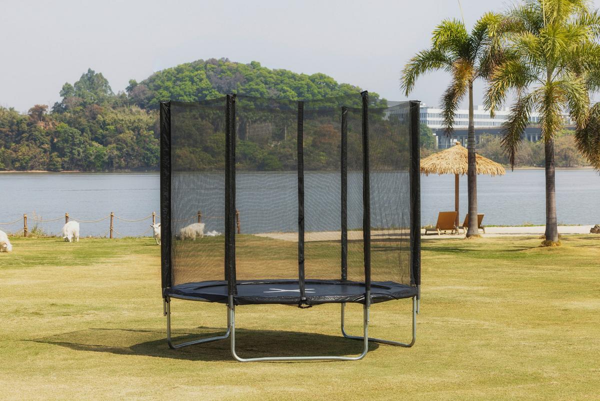 Trampolína P/V: 250/239 CM - čierna, Konventionell, kov/textil (250/239cm) - Mömax