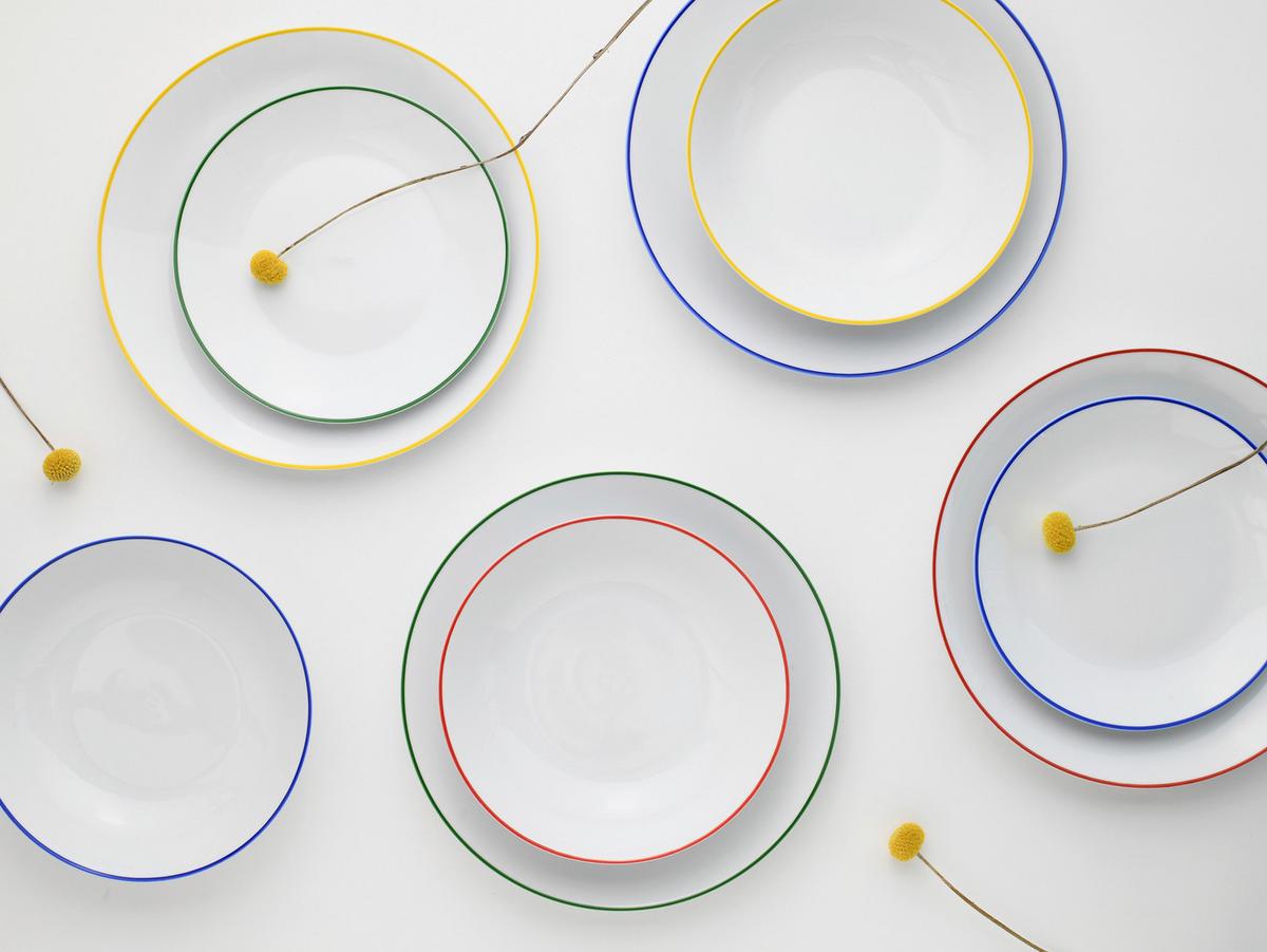 Tafelservice Luna Color Line Multicolor L: 32 Cm - Multicolor, Basics, Keramik (32/29/31,5cm) - Creatable