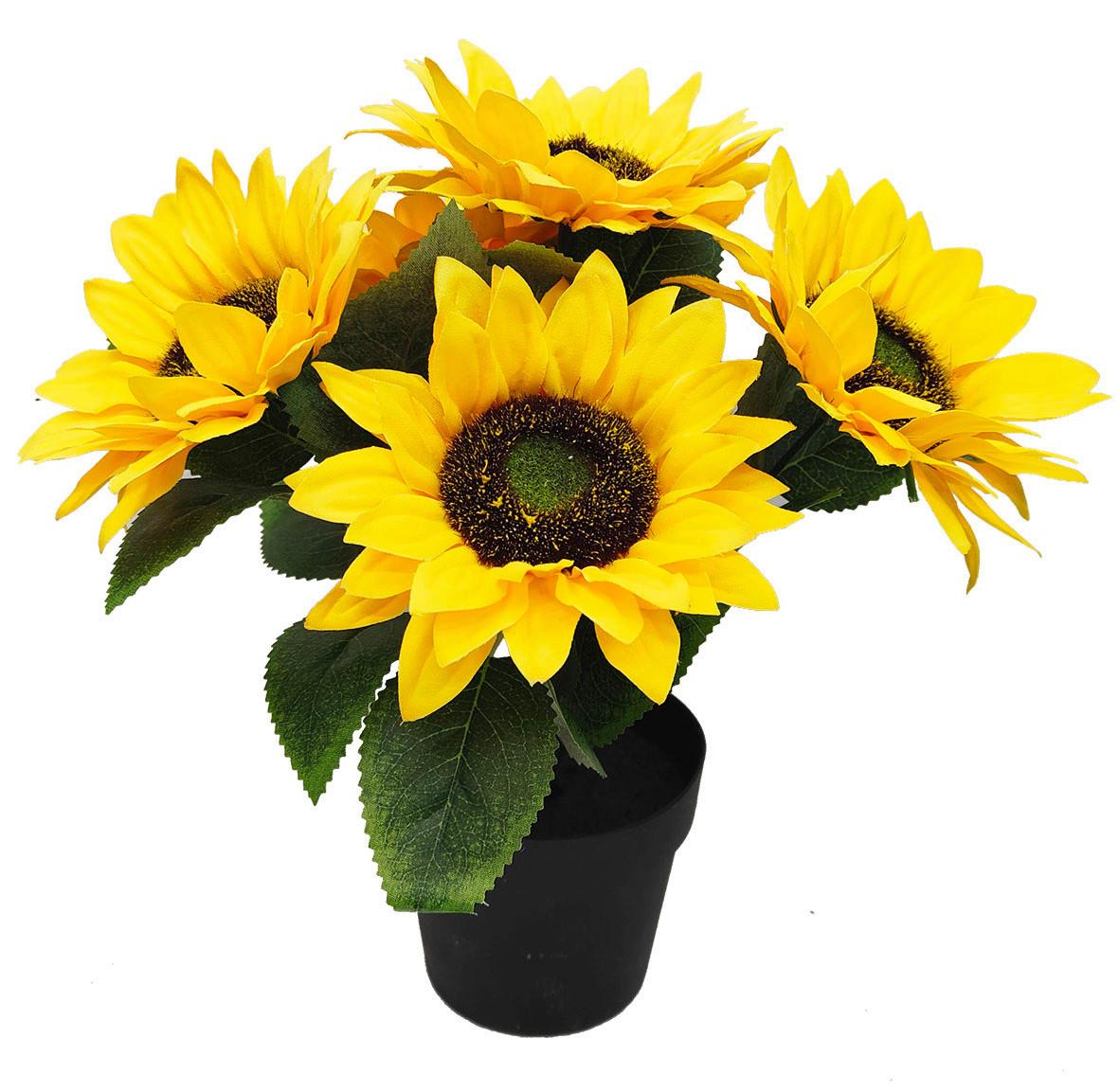 Dekoblume Jasmina - Gelb/Schwarz, KONVENTIONELL, Kunststoff (15/26cm) - Luca Bessoni