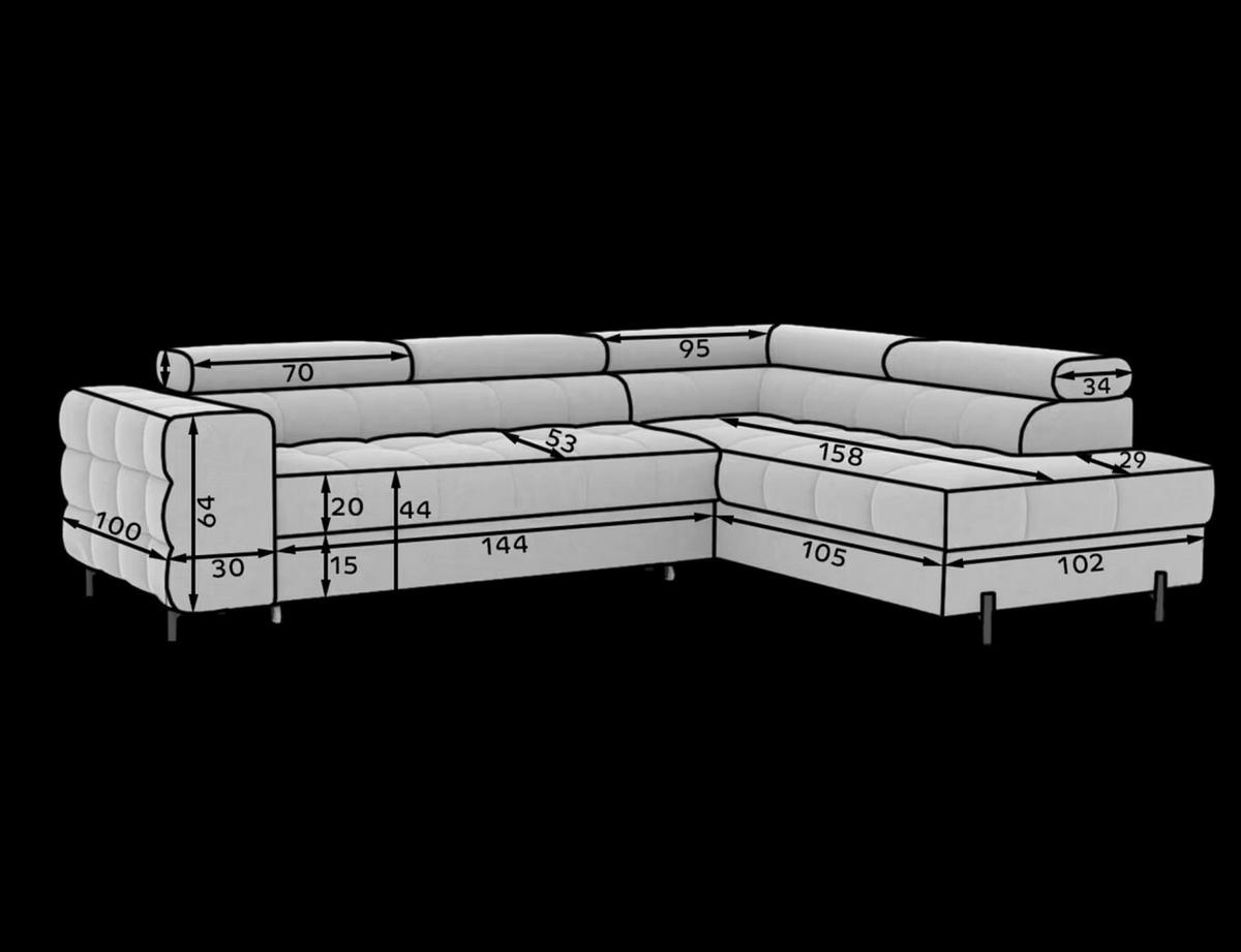 Ecksofa Ferucce Beige S: 276x200 Cm - Beige/Schwarz, Design, Textil (276/200cm) - MID.YOU