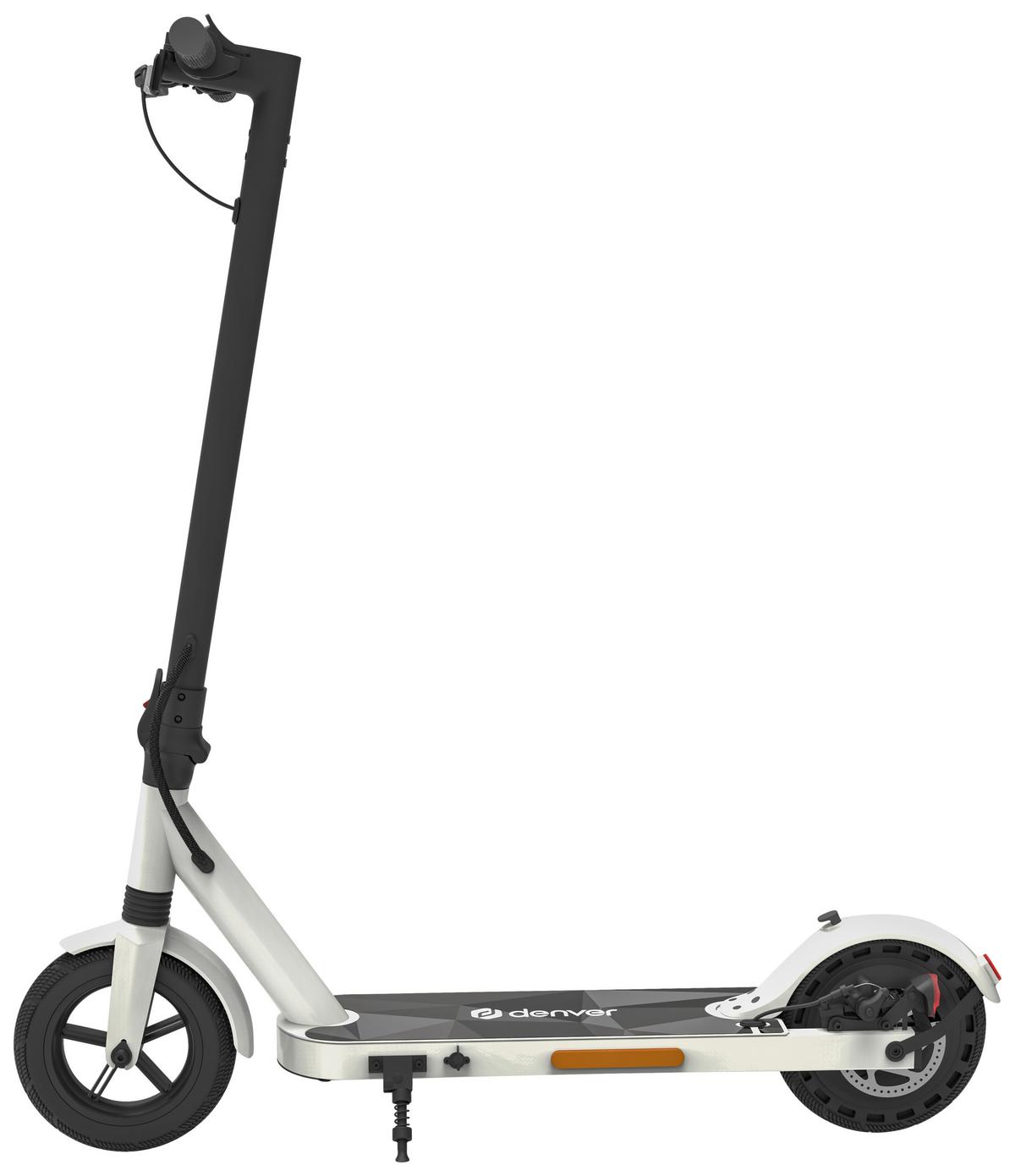 E-Scooter Klappbar mit Display, Parkständer - Weiß, Basics, Metall (108/115/106,00cm)