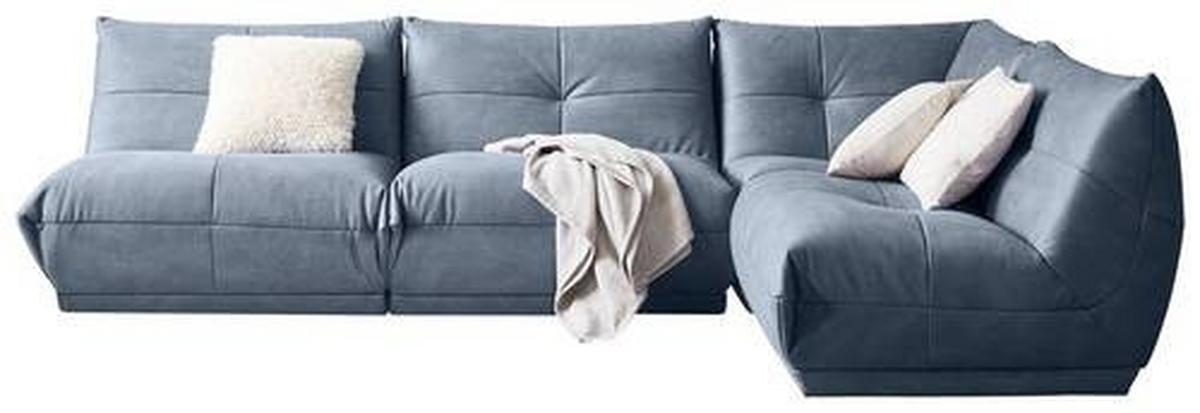 Ecksofa Giselle Blaugrau - Blaugrau, Trend, Textil (315/210cm) - Livetastic