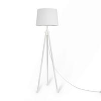 STEHLEUCHTE CALVIN - Weiß, Trend, Holz/Textil (60.7/164.2cm) - MAYTONI