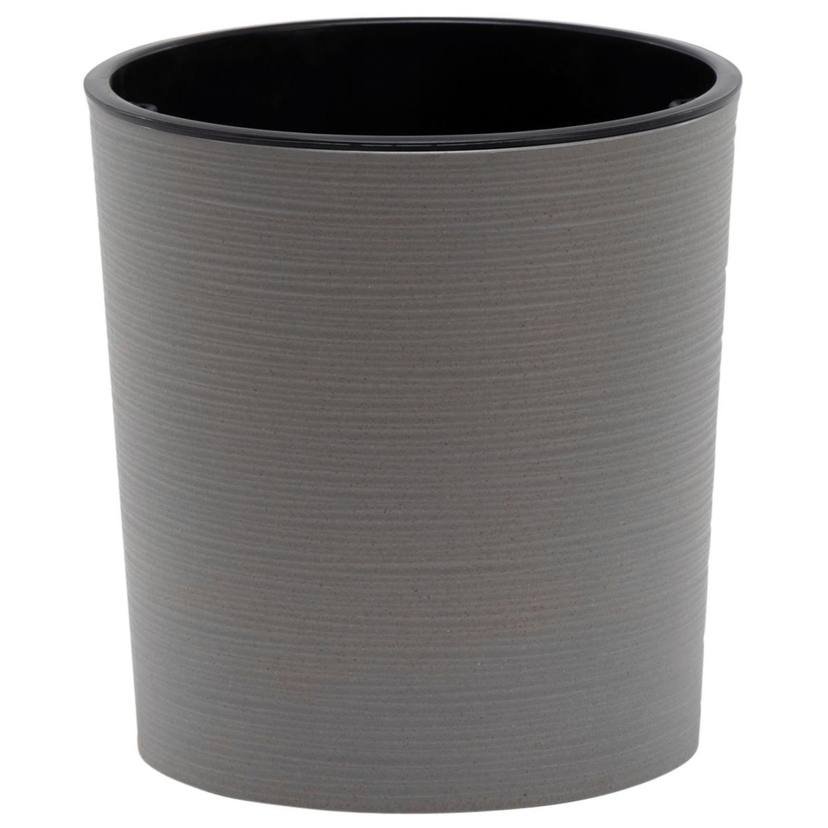 Übertopf-Set Grau D: 30 cm 2-teilig - Grau, Basics, Kunststoff (30/30,5cm) - Siena Garden