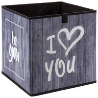 ÚLOŽNÝ BOX POPPI 7 - šedá/bílá, karton/textil (32/32/32cm) - Mömax