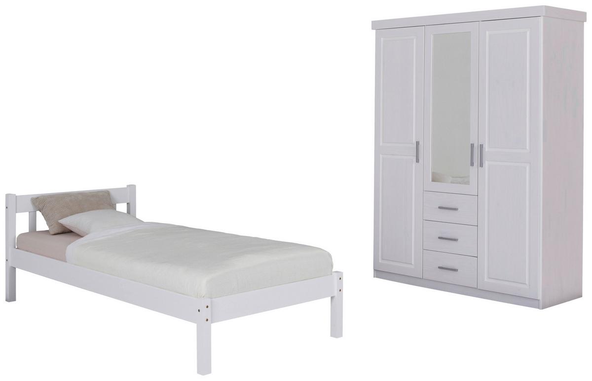 Einzelzimmer Vilmar Geraldo Weiß 2-teilig - Weiß, MODERN, Holz - MID.YOU