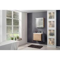 Badezimmer B.Perfekt Eichefarben 3-Teilig - Eichefarben/Weiß, Basics, Glas/Keramik (62,2cm) - MID.YOU