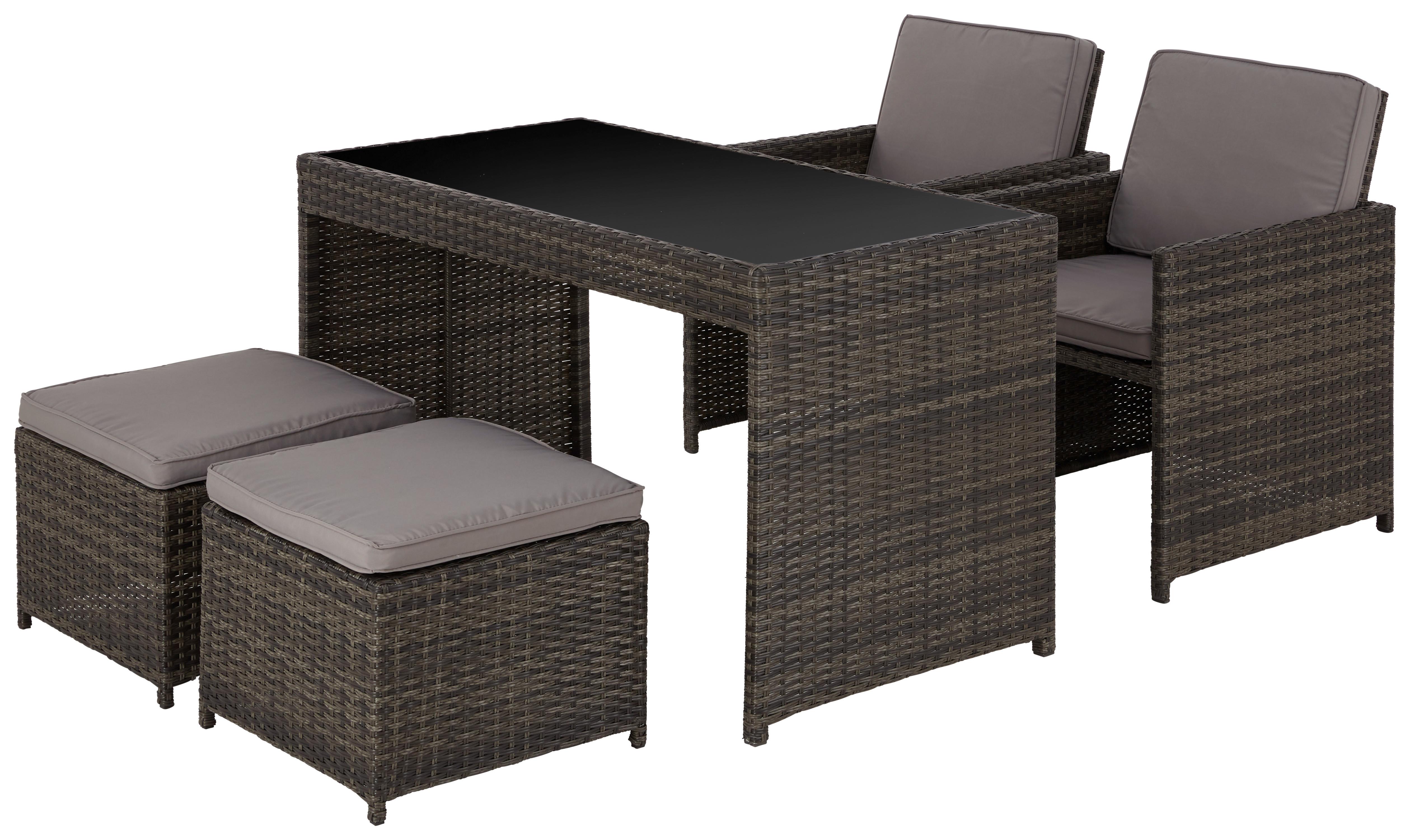 Kerti Szett Emma - barna/fekete, Modern, műanyag/textil - Luca Bessoni