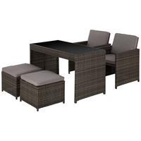 Kerti Szett Emma - barna/fekete, Modern, műanyag/textil - Luca Bessoni