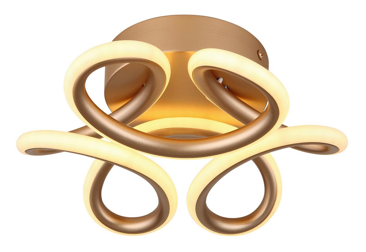 LED-Deckenleuchte 67386-24ch Melisand - Champagner/Weiß, Design, Kunststoff/Metall (26/10cm) - Globo