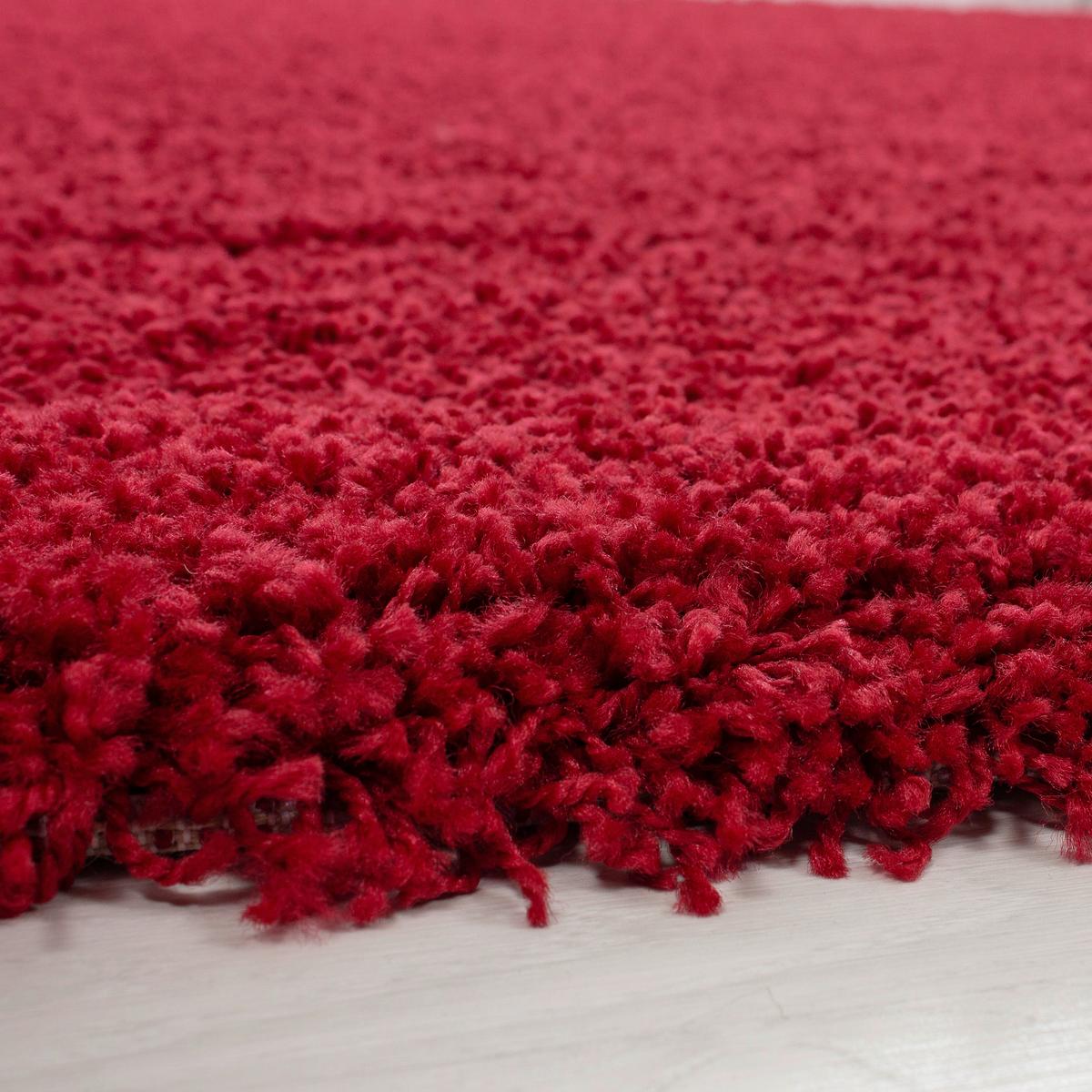 Koberec s vysokým vlasem 200x290 cm, červená - červená, Konvenční, textil (200/290cm) - Novel