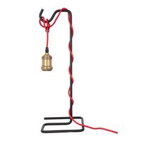 Tischlampe Musium Schwarz Eisengestell - Schwarz, Trend, Metall (18/18/49cm) - Kayoom
