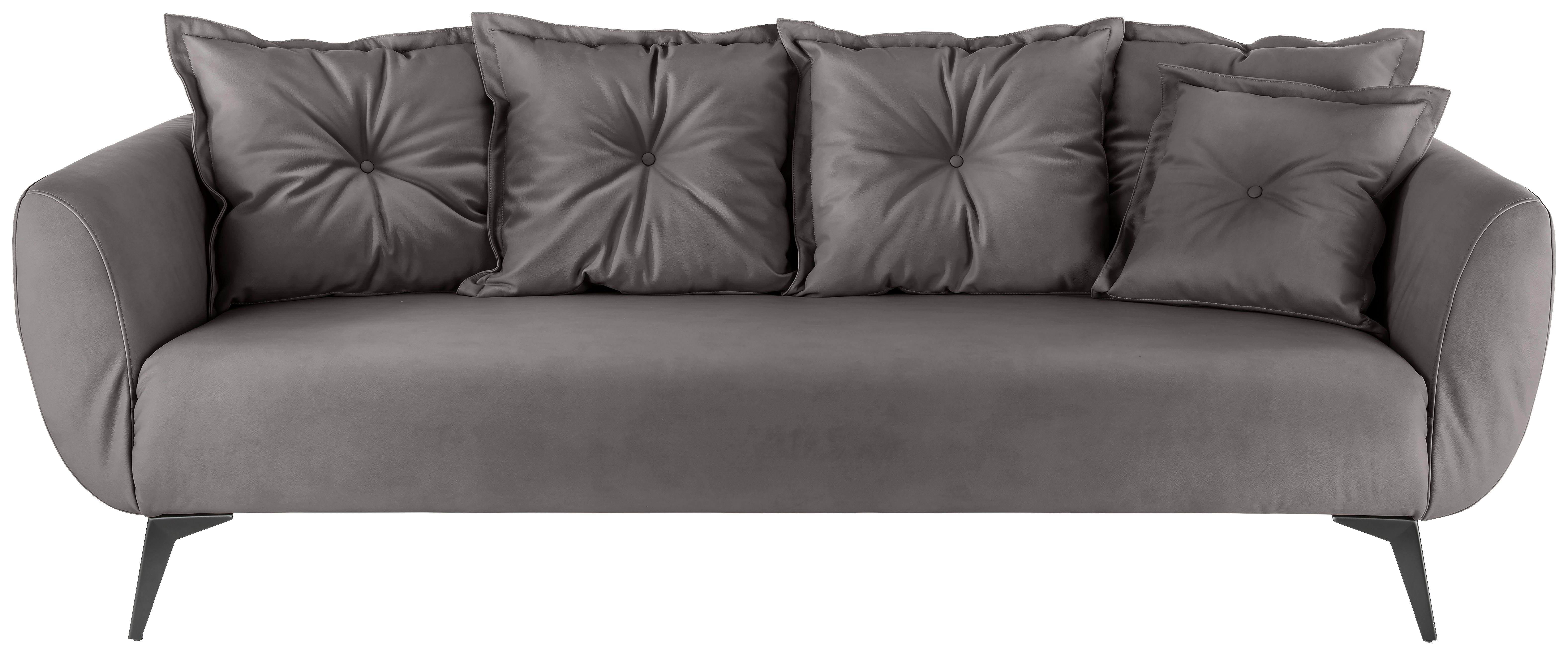 3-Sitzer-Sofa Baggio Anthrazit B: 236 cm - Anthrazit/Schwarz, MODERN, Textil (236/94/103cm) - Livetastic