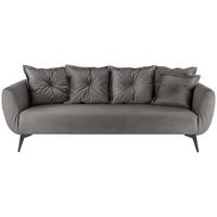 3-Sitzer-Sofa Baggio Anthrazit B: 236 cm - Anthrazit/Schwarz, MODERN, Textil (236/94/103cm) - Livetastic