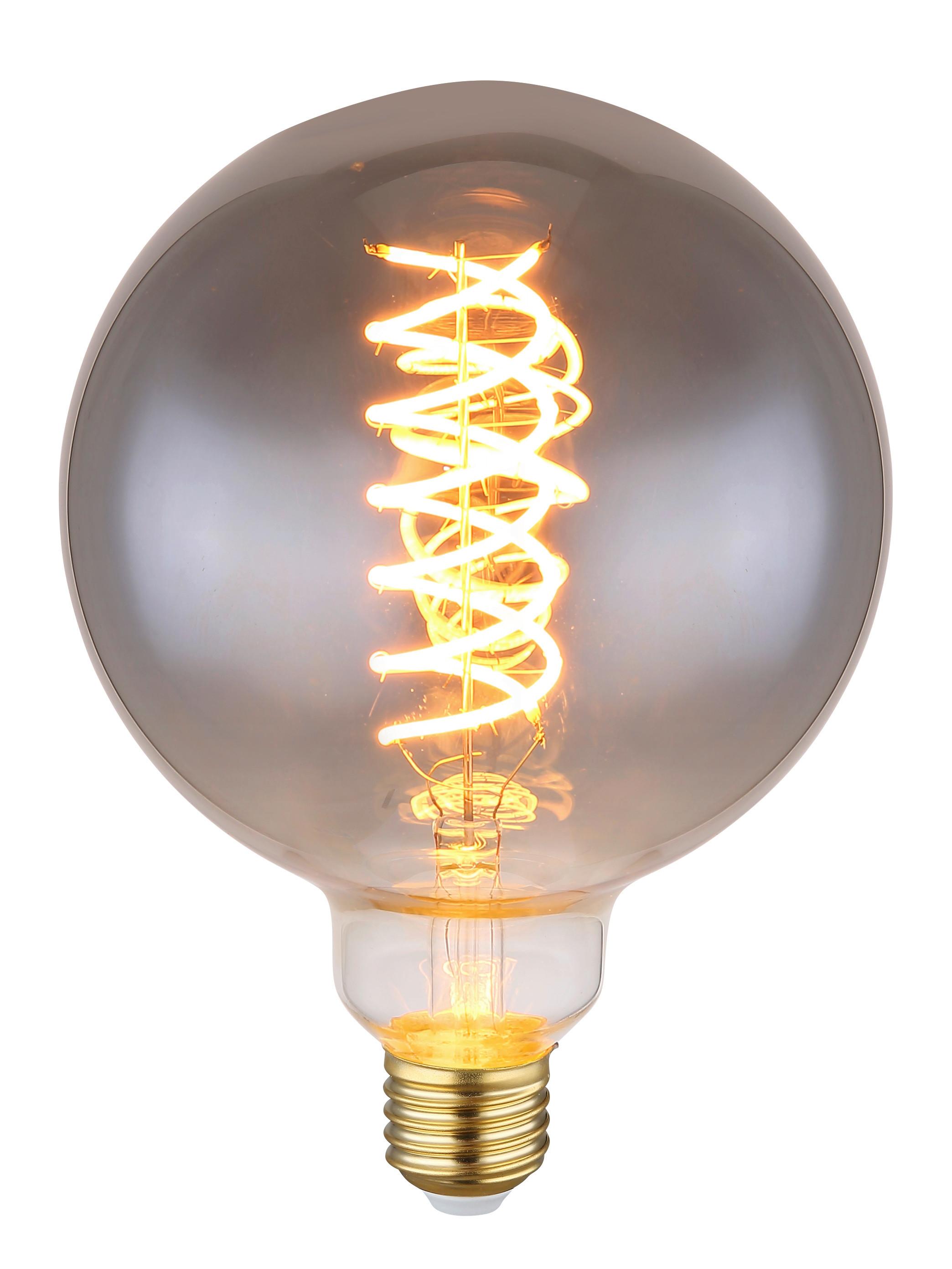 LED žárovka 8,5 Watt, E27 GLOBE - barvy zlata, kov/sklo (12,5/17,7cm) - Globo