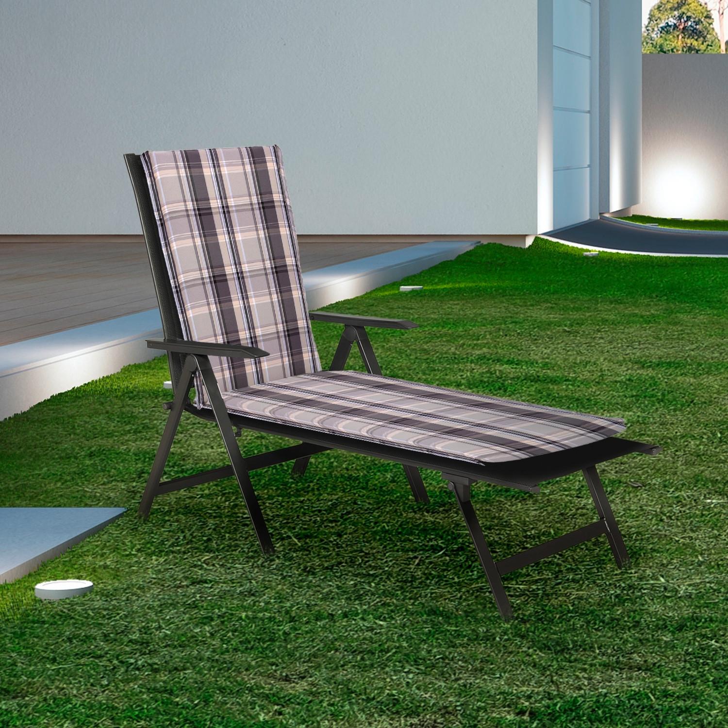 Auflage für Liege Atika 195x62x8 cm Beige - Beige, Basics, Textil (195/62/8cm) - Gardenson