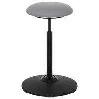 Bürohocker Balance Sit Grau Bis 120 Kg - Schwarz/Grau, Basics, Kunststoff/Textil (45/63-86/45cm) - MID.YOU