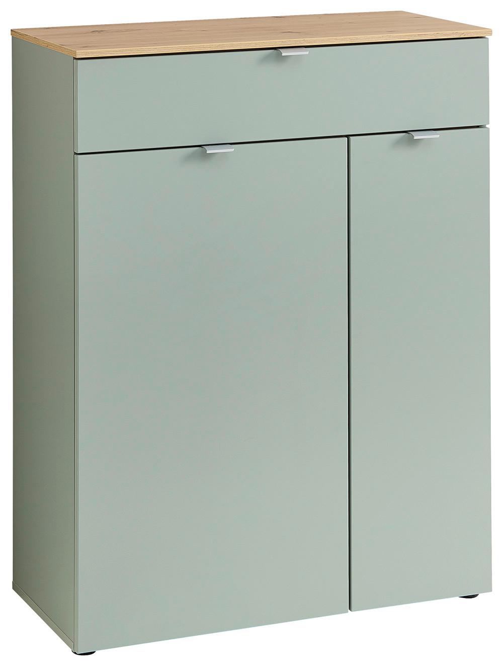 BOTNÍK BARI - černá/barvy stříbra, Moderní, kov/kompozitní dřevo (78/103/38cm) - Premium Living