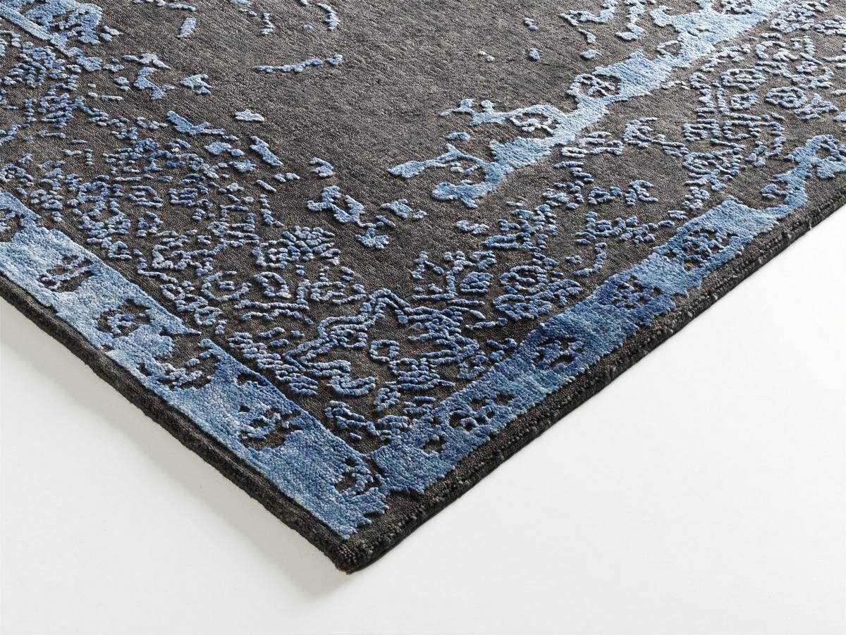 Orientalischer Webteppich Blau /grau Soho Palis 70x140 Cm - Blau/Grau, Design, Textil (70/140cm) - Musterring