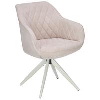 Armlehnstuhl Adriano Beige Gepolstert - Beige, MODERN, Textil/Metall (59/84/59cm) - Livetastic
