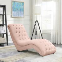 Relaxliege Sofia Rosa B: 67 cm - Schwarz/Rosa, Design, Textil (67/90/159cm) - P & B