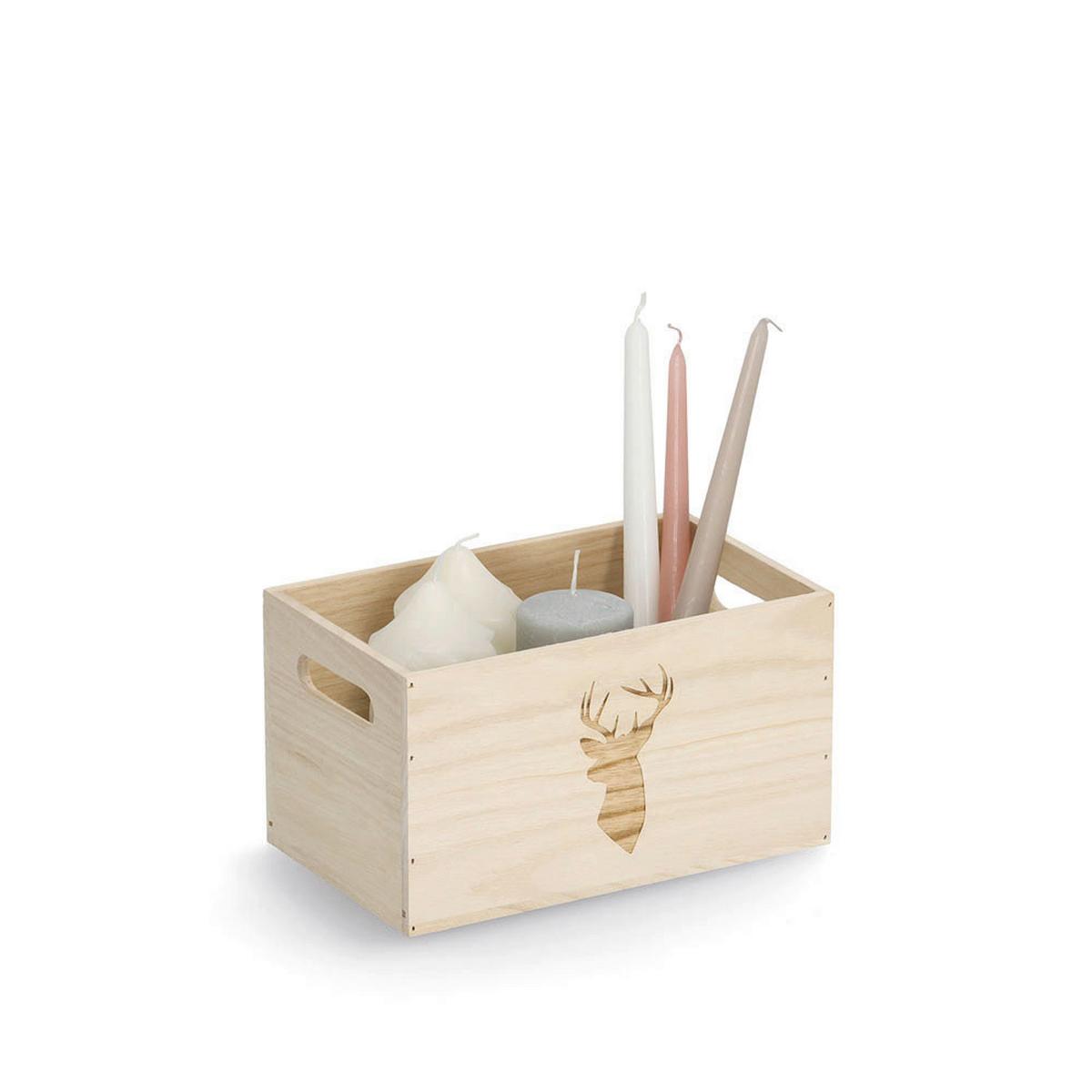 AUFBEWAHRUNGSBOX BxHxT: ca. 25x15x14 cm - Naturfarben, Basics, Holz (25/15/14cm)