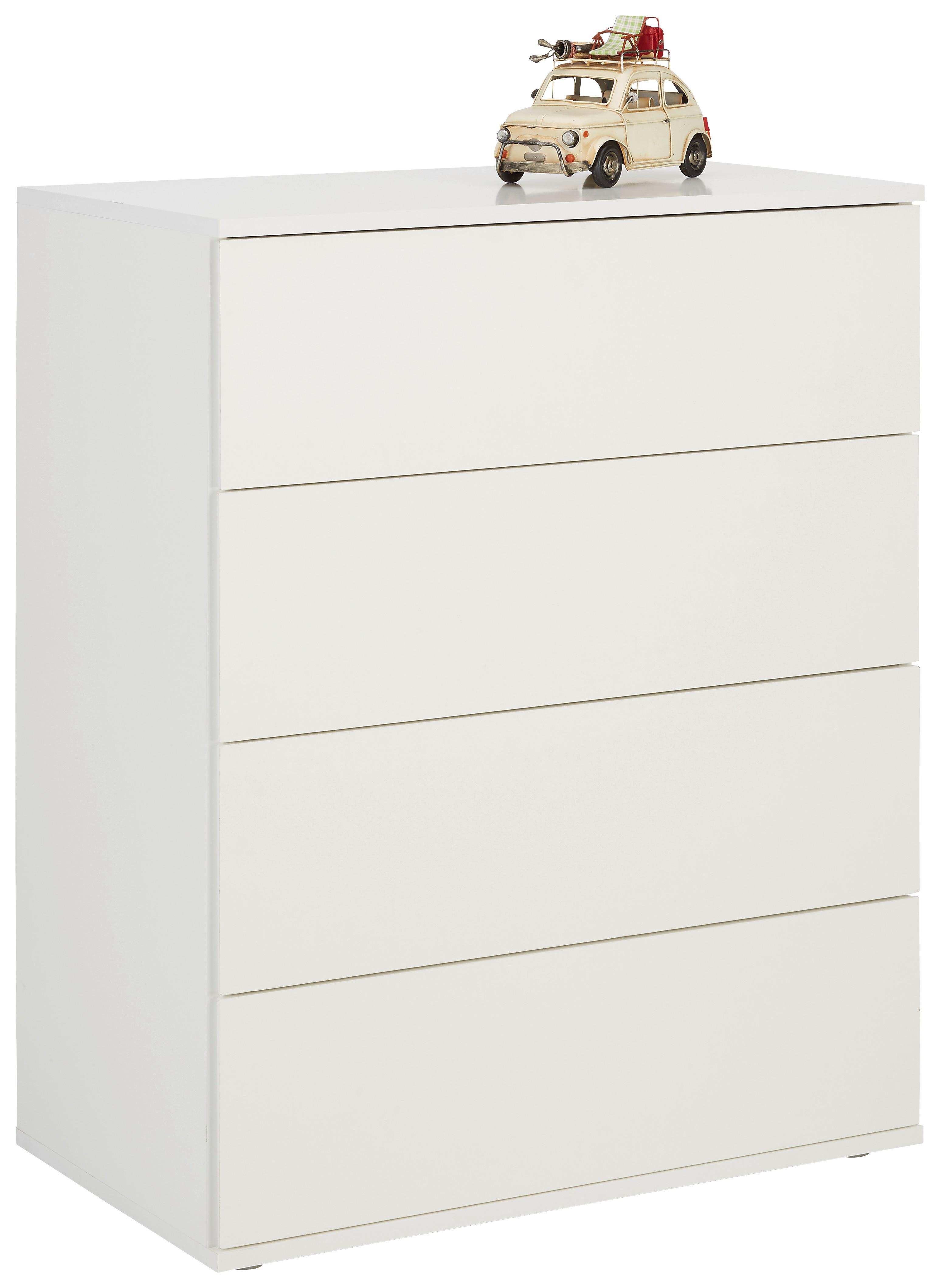 Komoda Bianco - sivá, Moderný, kompozitné drevo/plast (75/95/43cm) - Modern Living
