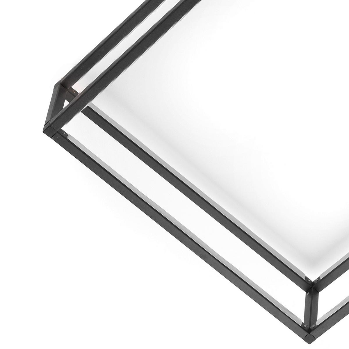LED-Deckenleuchte 5002/Plmn - Schwarz, Design, Metall (45/45/13cm)