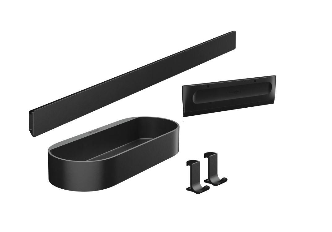 002256003205 - Duscharmaturen-Set Wallstoris Schwarz H: 17,1 cm