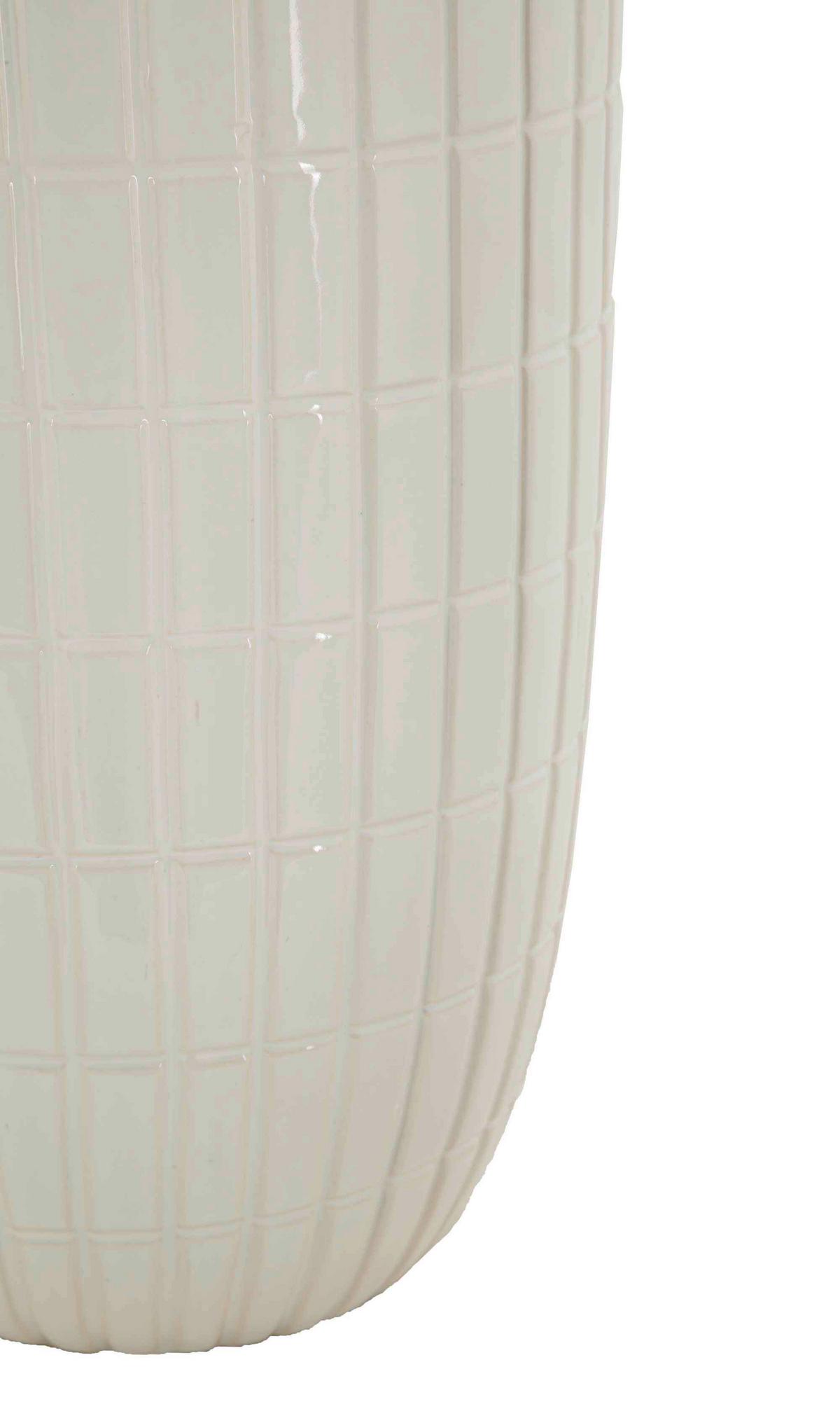 Vase Shopping Weiß, Goldfarben B: 18 Cm - Goldfarben/Weiß, Basics, Keramik (18/25/18cm)