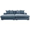 Ecksofa Funny Links Hellblau Mit Hocker B: 285 Cm - Schwarz/Hellblau, Basics, Textil (195/285cm) - Livetastic