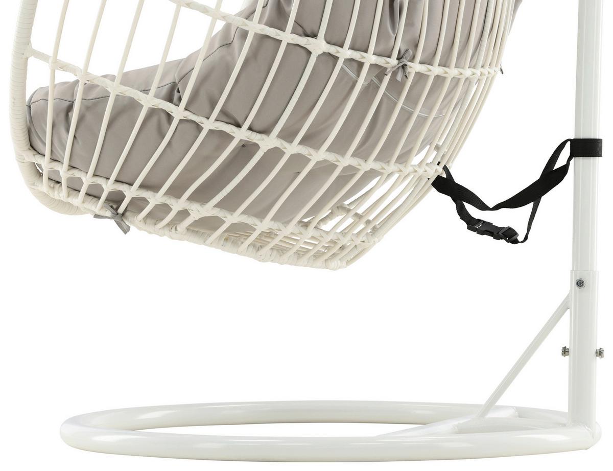 HÄNGESESSEL VIGA - Weiß, KONVENTIONELL, Holz (95/196/95cm) - Gardenson