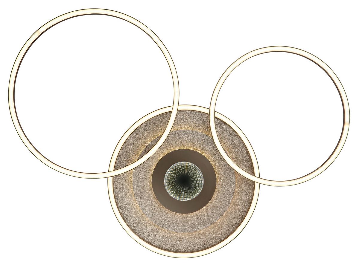 LED-Dekoleuchte inkl. 1x LED 230V, Aluminium - Champagner/Goldfarben, Design, Kunststoff/Metall - Globo