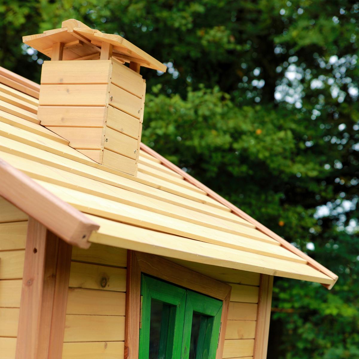 Spielhaus A030.045.80 - Braun/Grau, KONVENTIONELL, Holz/Kunststoff (264/203/177cm) - Ambia Garden