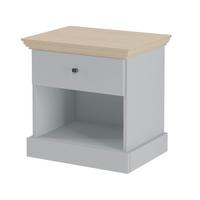 Nachttisch Binz, Eiche Grau B: 45 cm - Eiche grau/Grau, Design, Holzwerkstoff (45/35/45cm) - MID.YOU