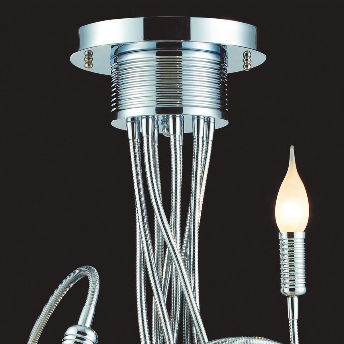 Deckenleuchte Chromfarben D: 70 cm 6w - Chromfarben, Design, Metall (70/85cm)