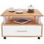 Couchtisch Holz mit Lade+ Ablagefach Duo, Eichendekor - Weiß/Braun, KONVENTIONELL, Holzwerkstoff (75/45/75cm) Couchtisch Holz mit Lade+ Ablagefach Duo, Eichendekor - Weiß/Braun, KONVENTIONELL, Holzwerkstoff (75/45/75cm)