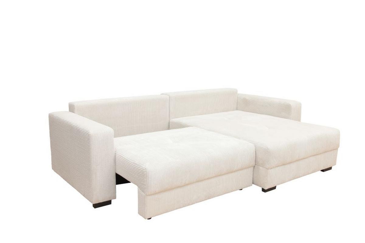 Rohová sedačka ALEX, obojstranná, biely menčester - čierna/biela, Modern, textil (265/170cm)