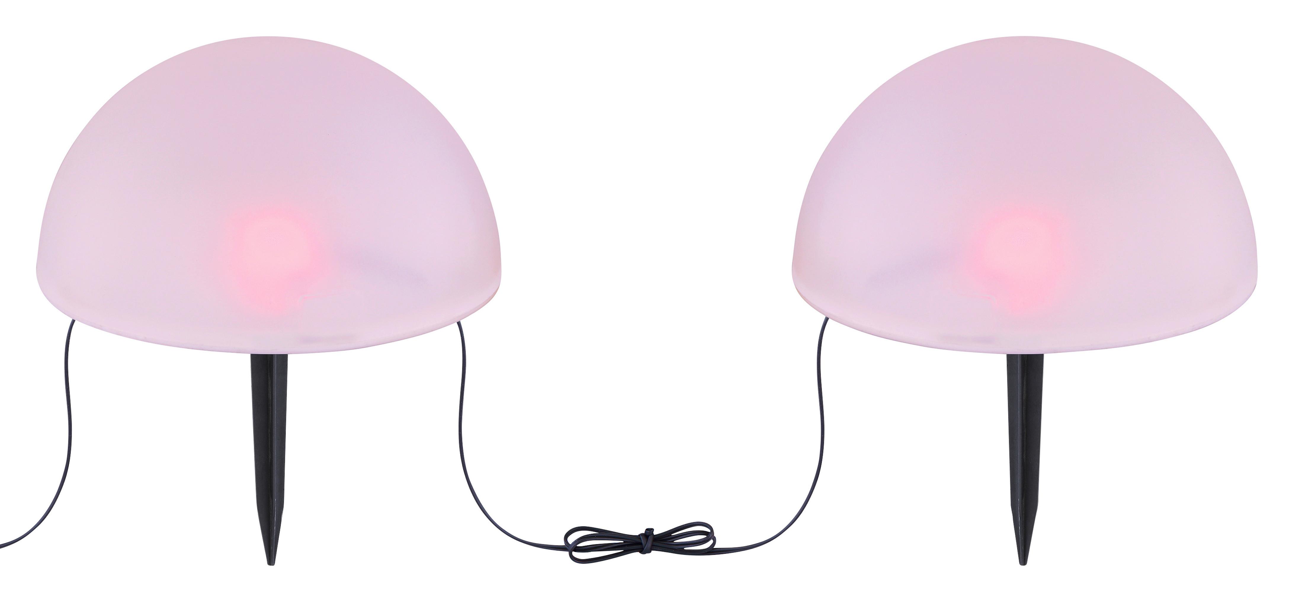 Solarleuchte Weiß Solar 5xled H: 19 cm - Schwarz/Weiß, Basics, Kunststoff (15/19cm) - Globo