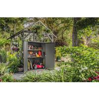 ZÁHRADNÝ DOMČEK PREMIER - sivá, plast (140/73.6/170.4cm)