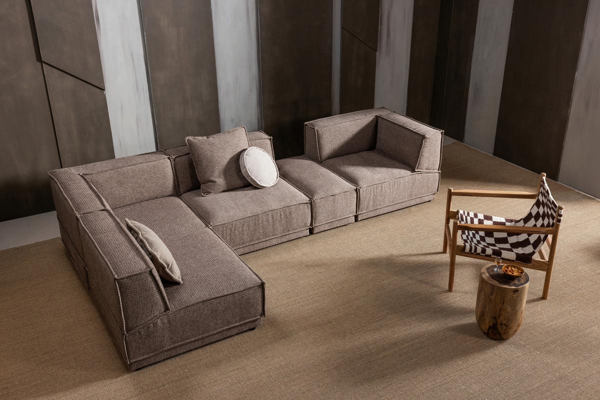 SESSEL Zano Braun/Naturfarben B: 73cm - Braun/Naturfarben, MODERN, Holz/Textil (73/76/67cm) - Livetastic