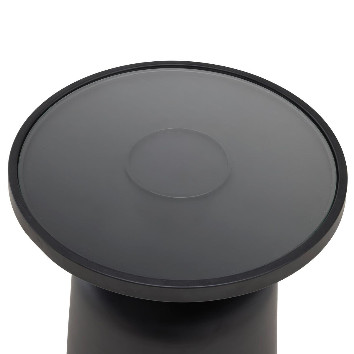 ODKLÁDACÍ STOLEK JARO -TREND- - černá, Moderní, kov/sklo (47/48cm) - Premium Living