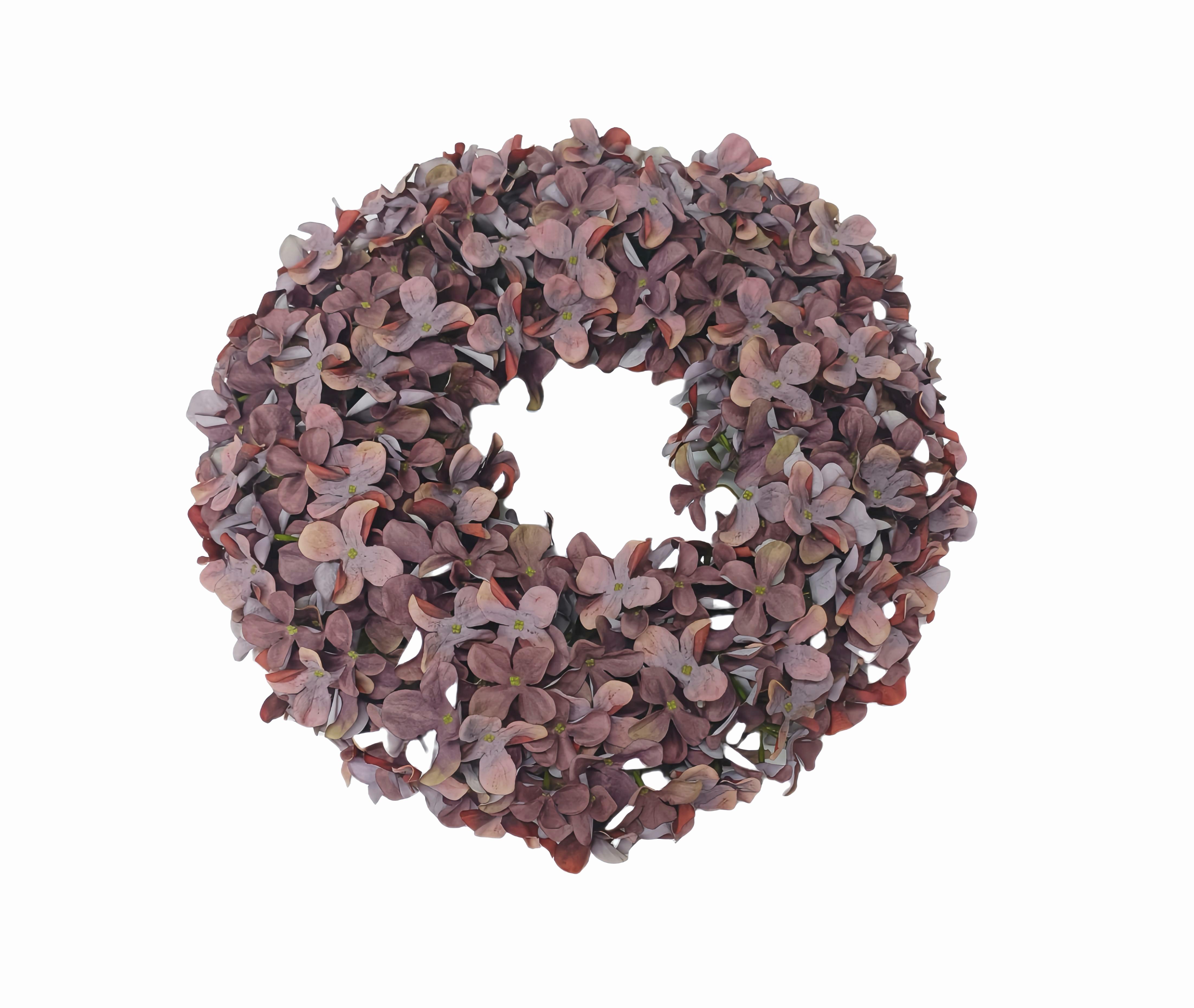 Hortensienkranz dk'violett DM ca. 50 cm - Violett, MODERN, Kunststoff (50cm)