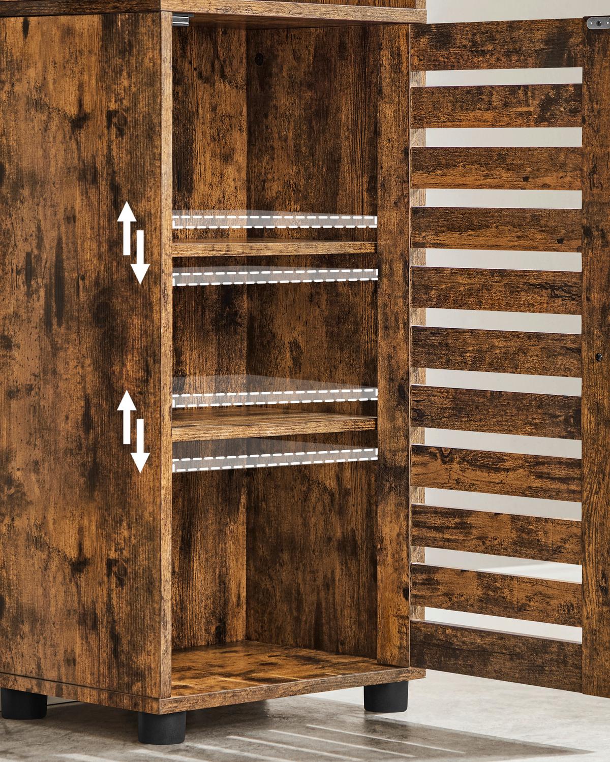 Hochschrank Bbk160x01v2 - Schwarz/Braun, Trend, Holzwerkstoff (40/167/30cm) - MID.YOU