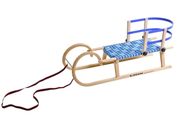 Schlitten 3-teiliges Set - Blau/Weiß, KONVENTIONELL, Holz/Kunststoff (110cm) Schlitten 3-teiliges Set - Blau/Weiß, KONVENTIONELL, Holz/Kunststoff (110cm)
