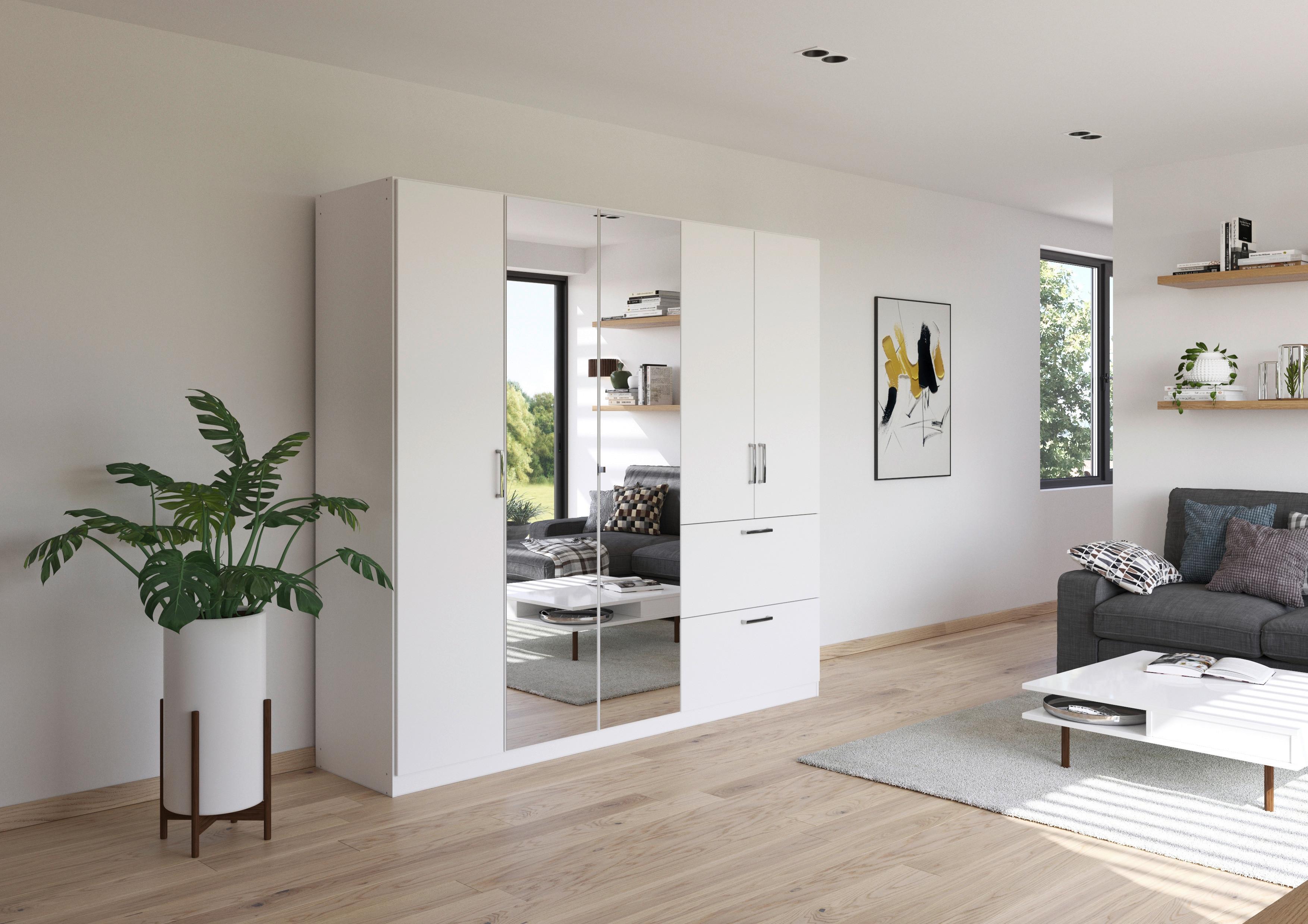 Drehtürenschrank Padua Weiß B: 225 cm - Weiß, MODERN, Holzwerkstoff (225/210/54cm) - Rauch Möbel