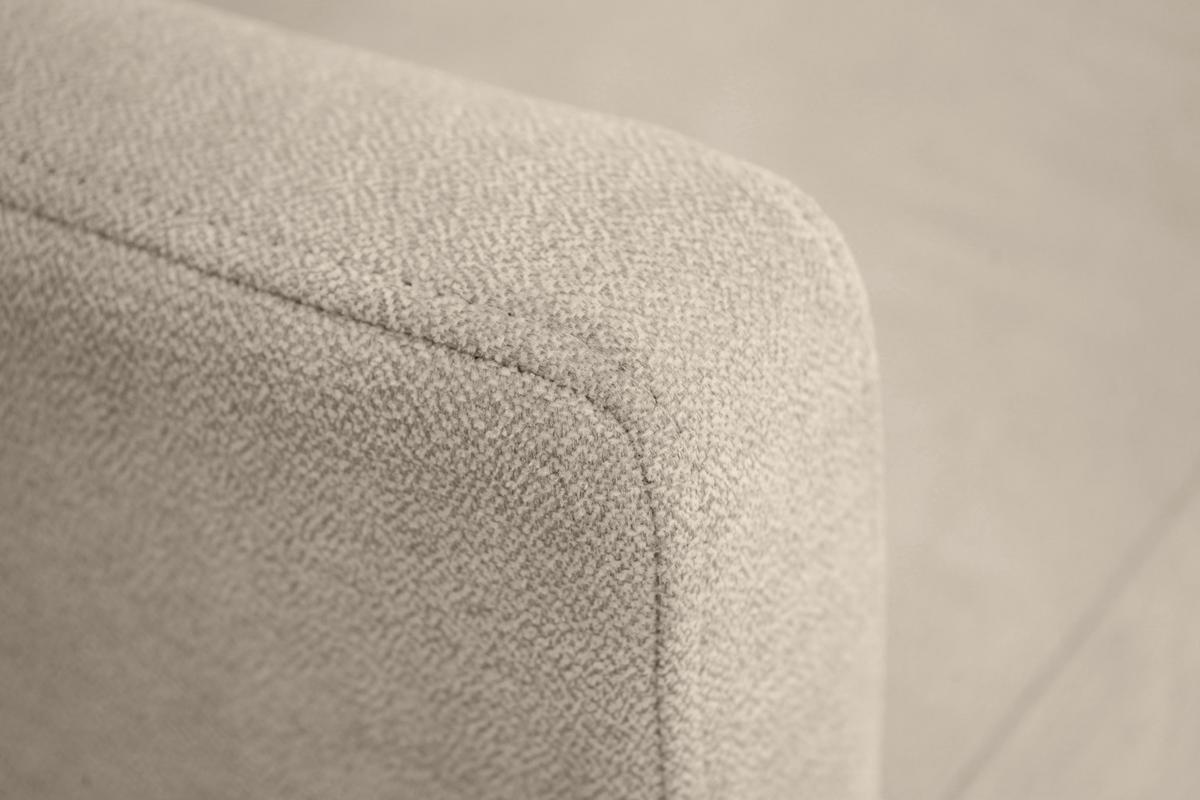 Rohová sedačka MOSSA, obojstranná, béžová - čierna/béžová, Konventionell, drevo/textil (159/221cm)