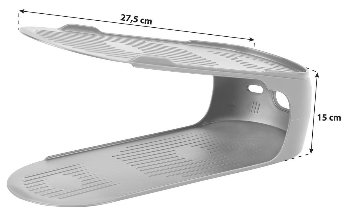 Schuhstapler Callista 1 Paar Schwarz - Schwarz, Basics, Kunststoff (27,5/15cm) - Homezone